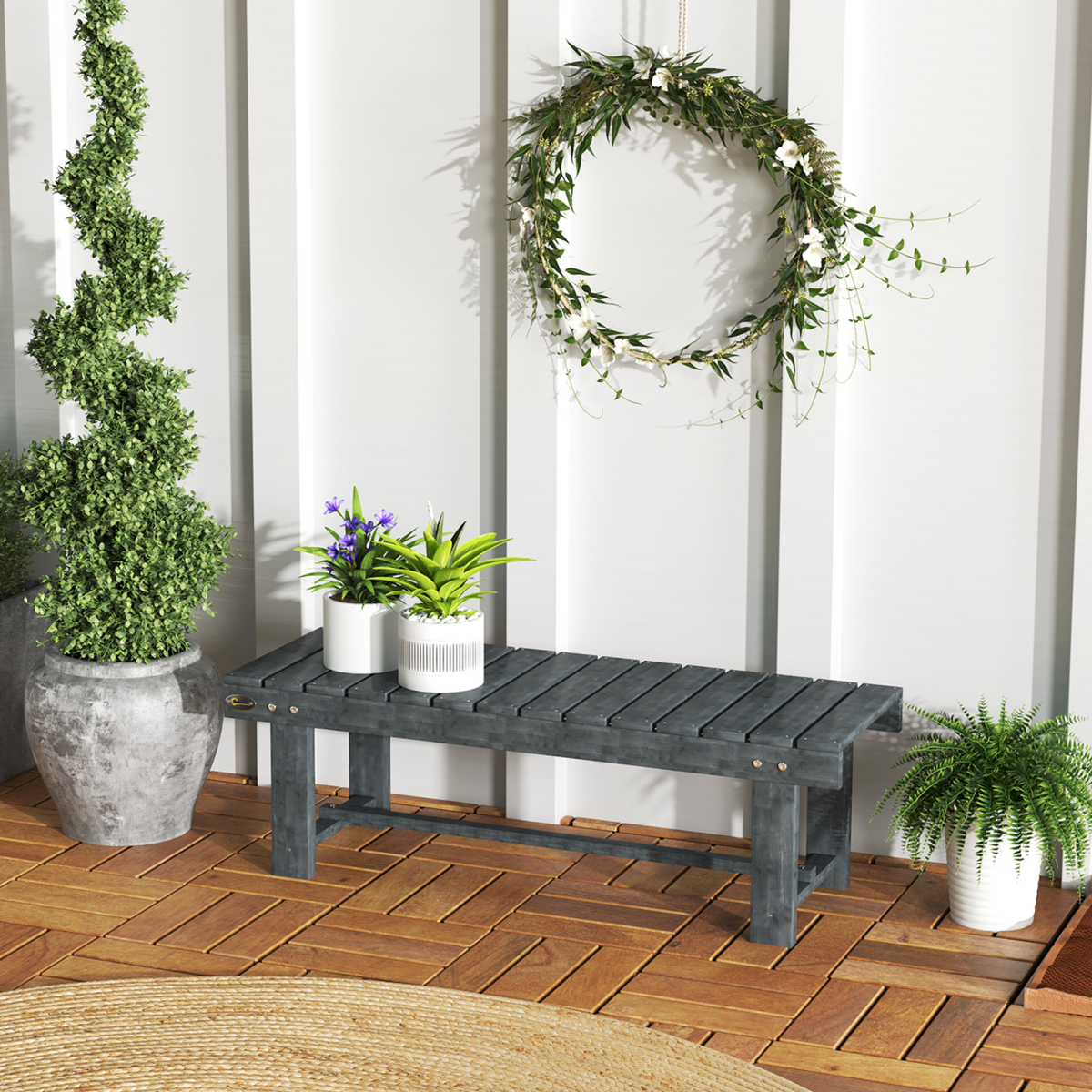 cortex-london-windsor-fir-wood-garden-loveseat-bench-grey-two-person