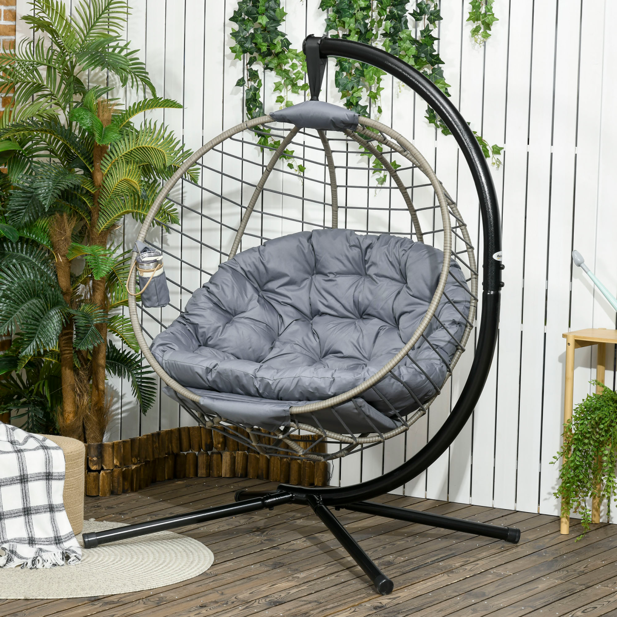 cortex-london-windsor-grey-rattan-hanging-swing-chair-stand-cup-holder