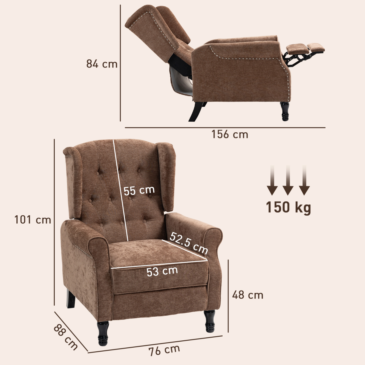 cortex-london-york-massage-recliner-office-chair-brown-linen-look