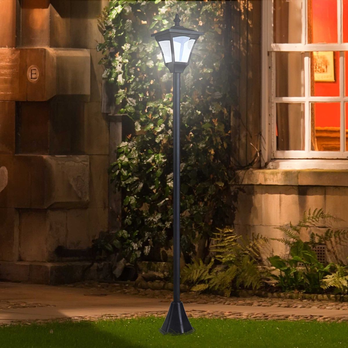 cortex-london-windsor-solar-led-garden-post-lamp-black