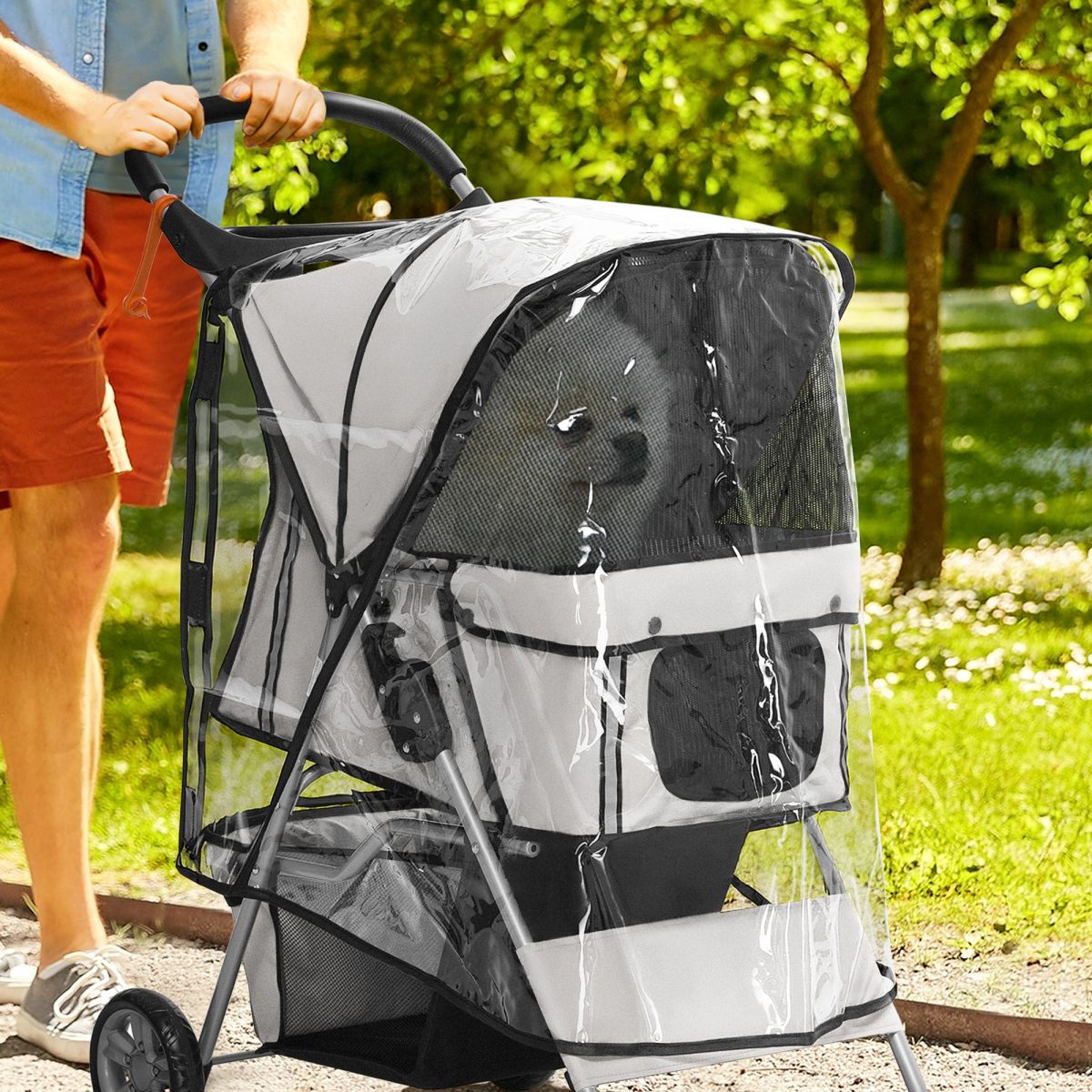 cortex-london-windsor-dog-stroller-rain-cover-rear-entry