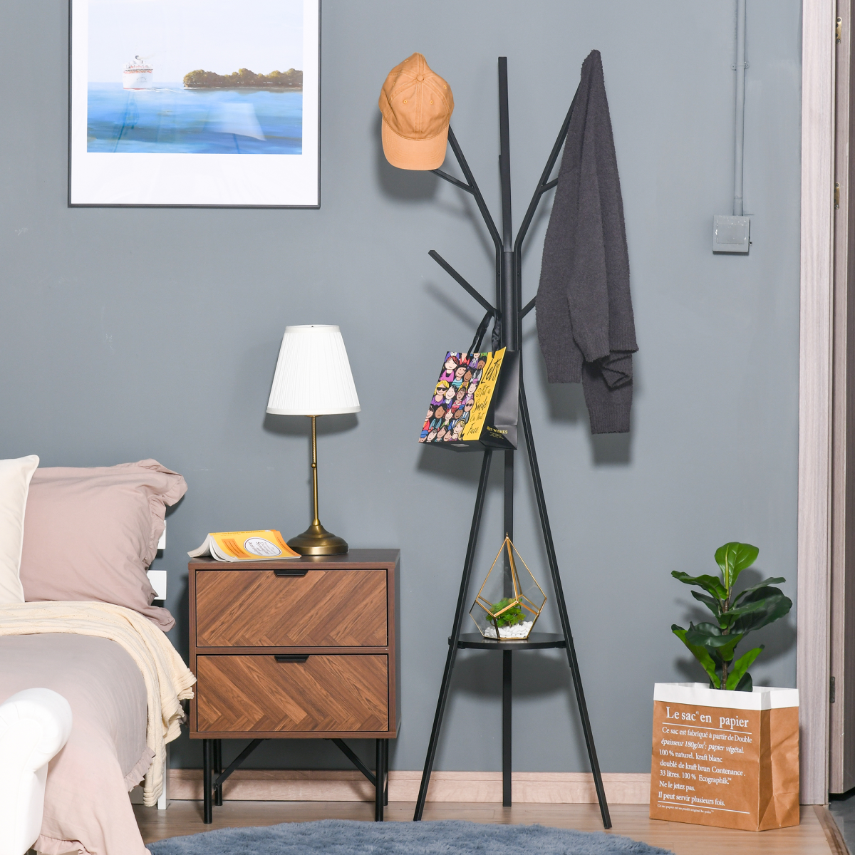 cortex-london-windsor-metal-coat-rack-shelf-9-hooks-180cm