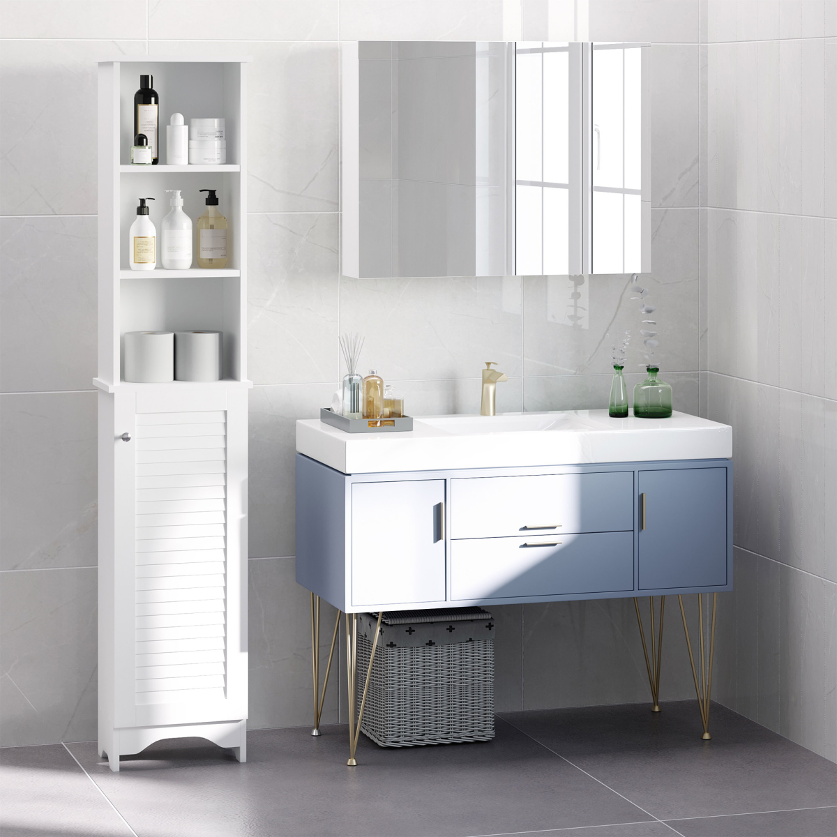 cortex-london-windsor-mdf-6-tier-tall-bathroom-storage-cabinet-white