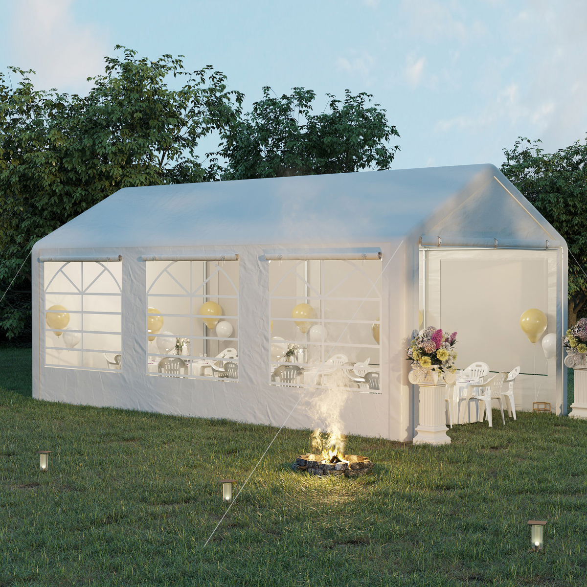 cortex-london-windsor-20-x-10-white-water-resistant-car-canopy-tent