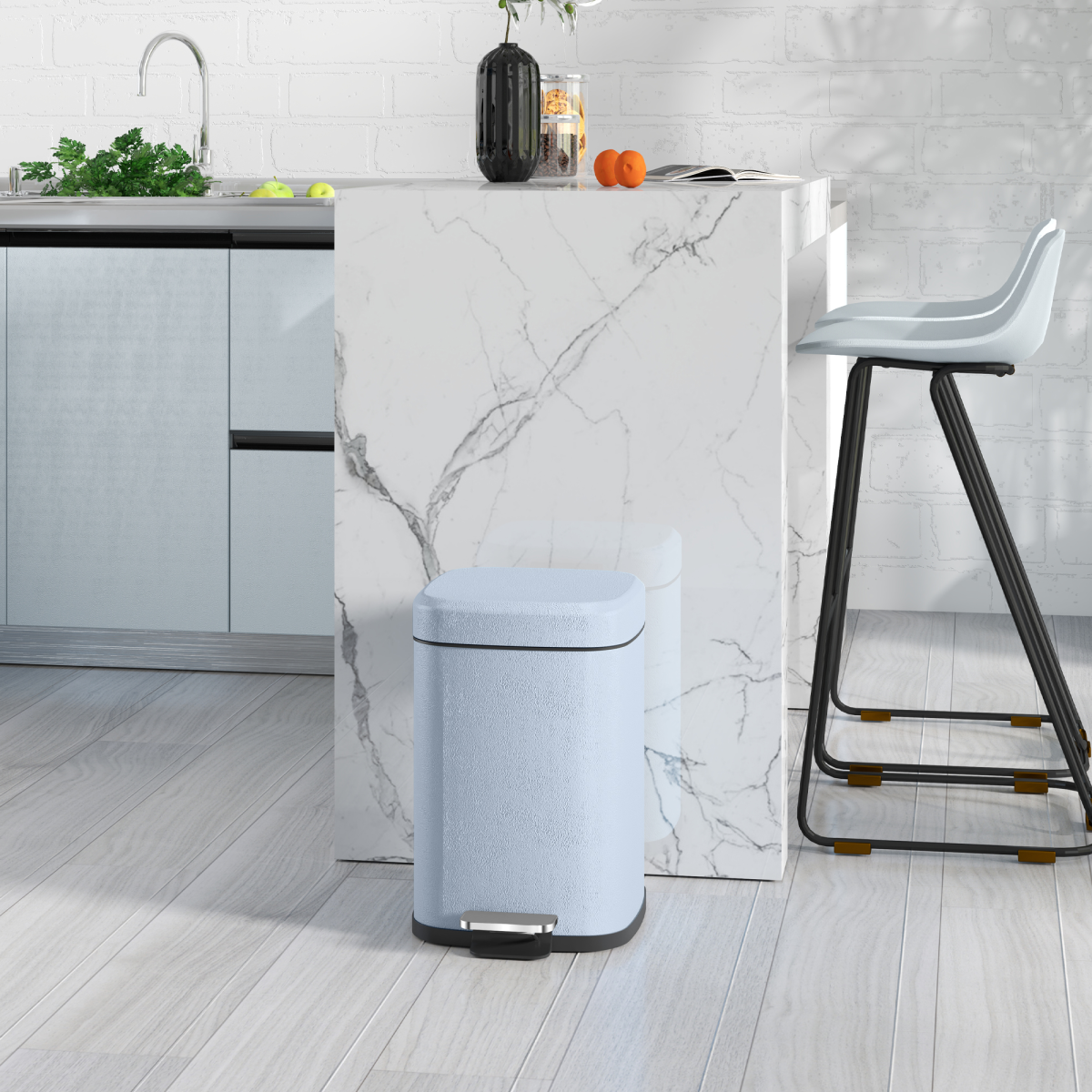 cortex-london-york-light-blue-12l-kitchen-pedal-bin-metal-soft-close-lid