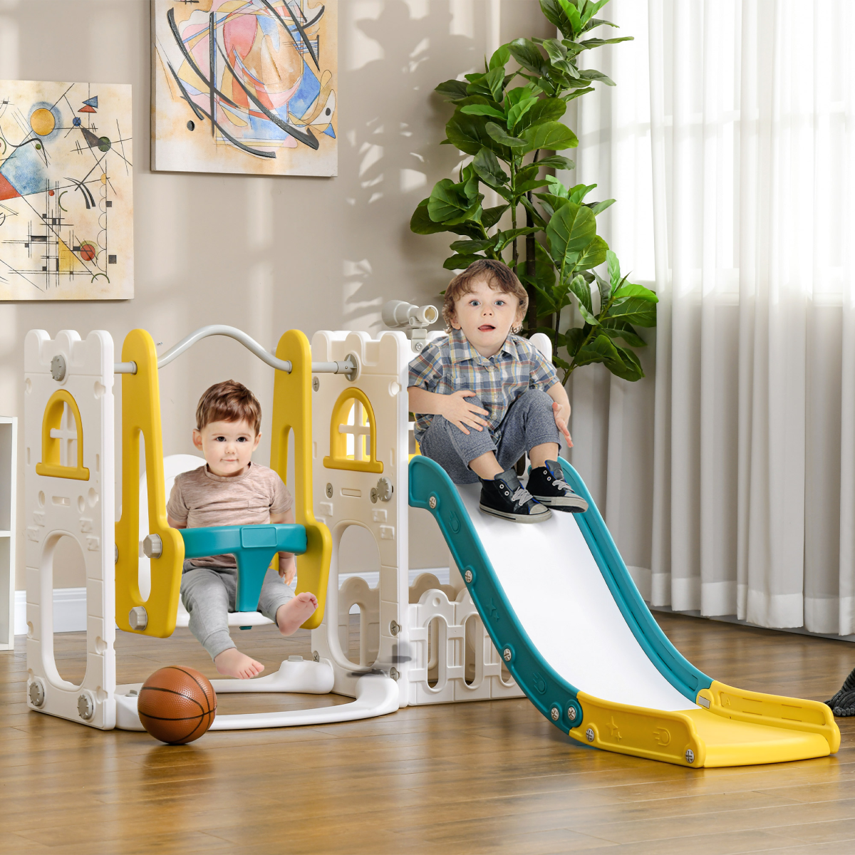 cortex-london-windsor-6-in-1-toddler-climber-playset-yellow