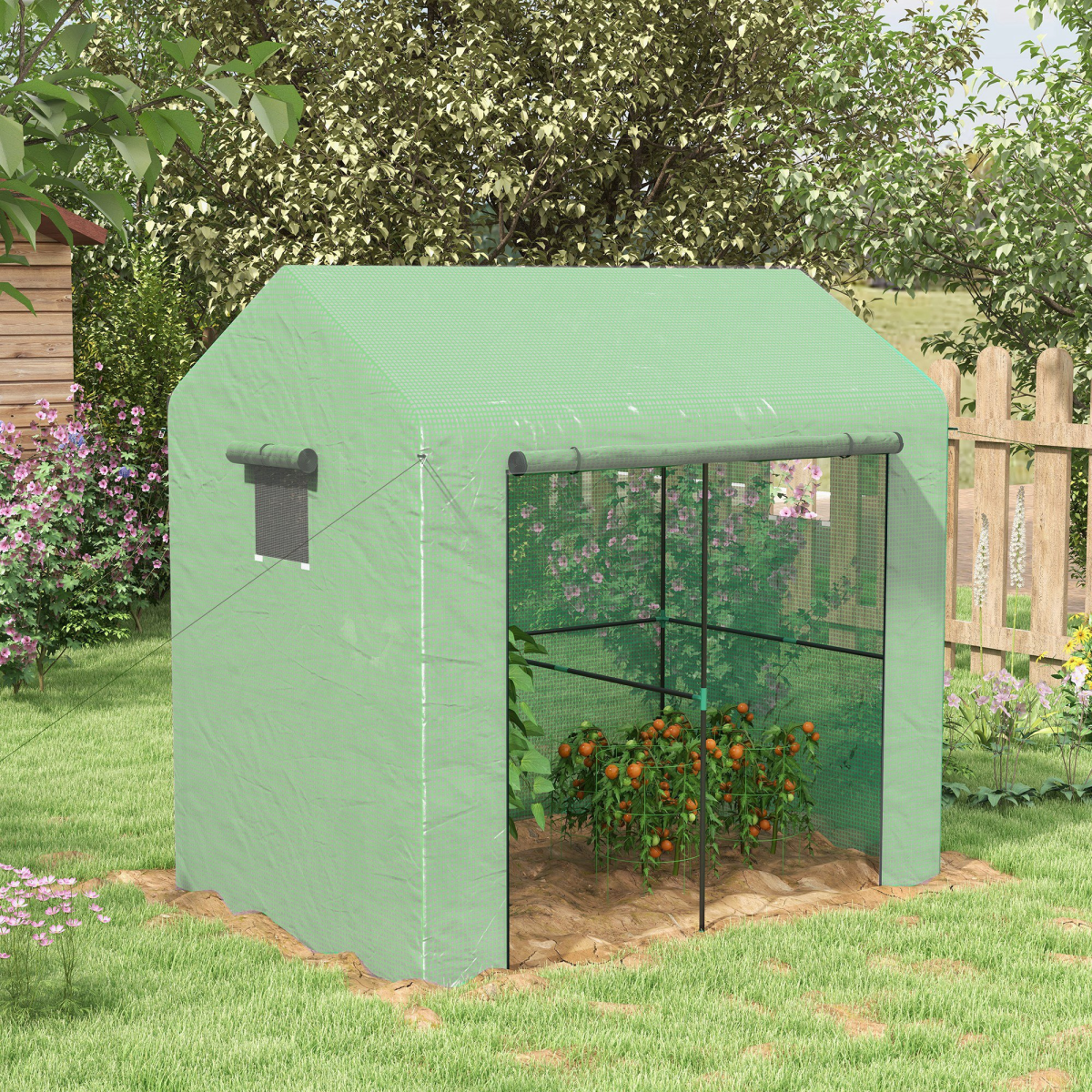 cortex-london-kew-two-room-walk-in-green-house-green-steel-polyethylene-200x140x200cm
