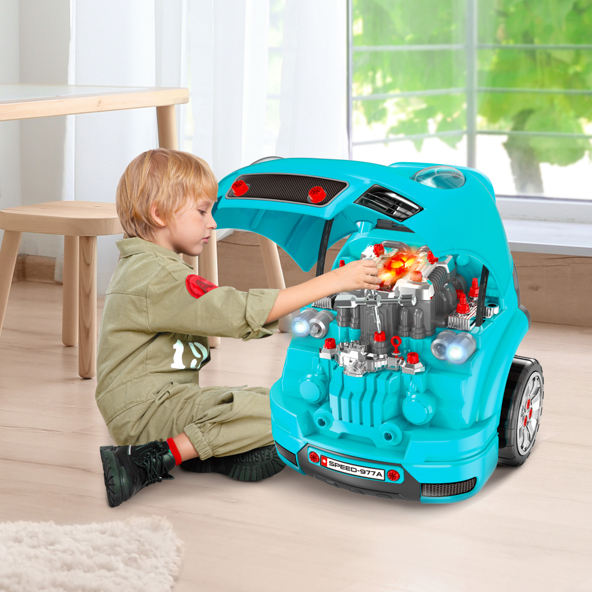 cortex-london-york-junior-truck-engine-toy-set-teal-green-ages-3-5-years
