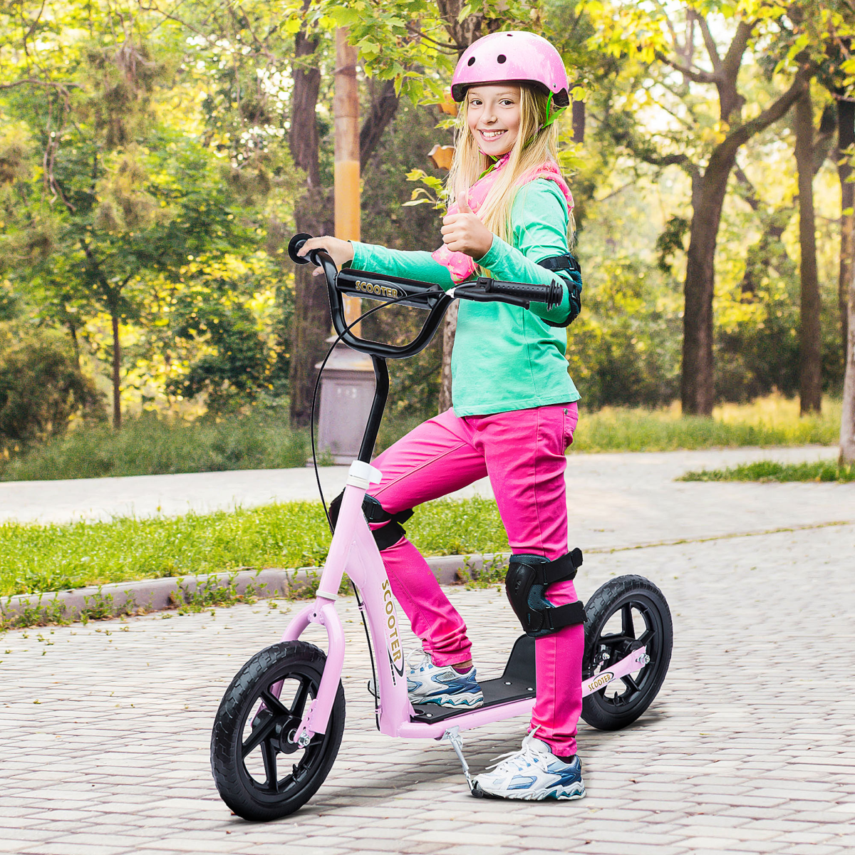 cortex-london-windsor-pink-kids-stunt-scooter-12-inch-eva-tyres