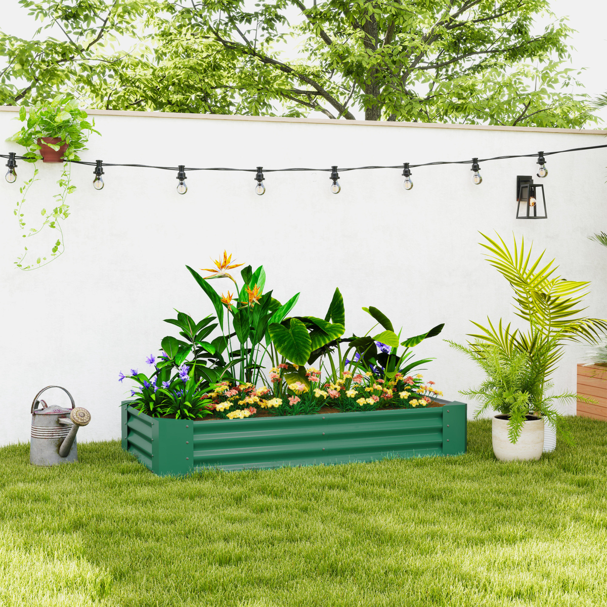 cortex-london-windsor-galvanised-steel-raised-garden-bed-green-180x90x30cm