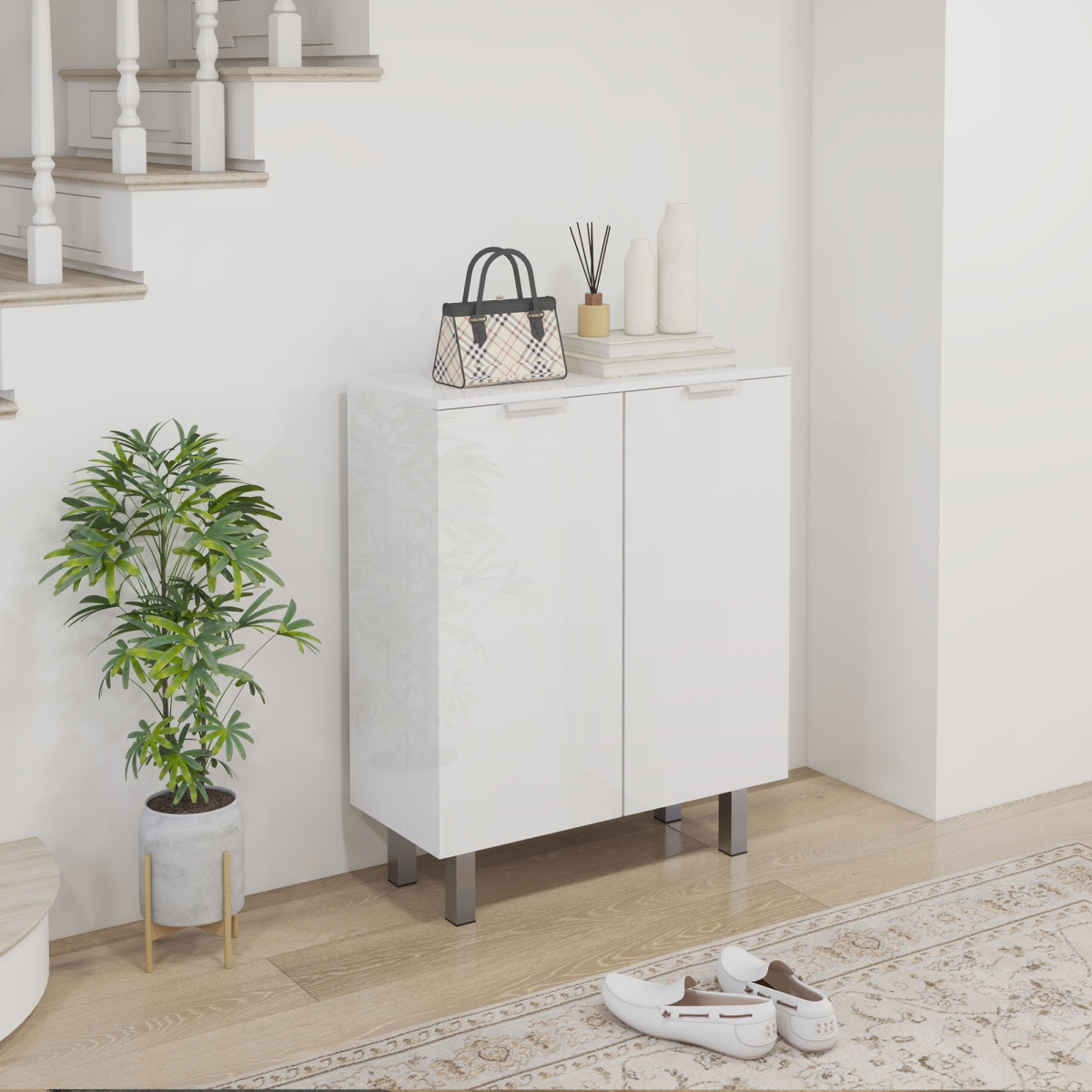 cortex-london-windsor-high-gloss-white-soft-close-shoe-storage-cabinet
