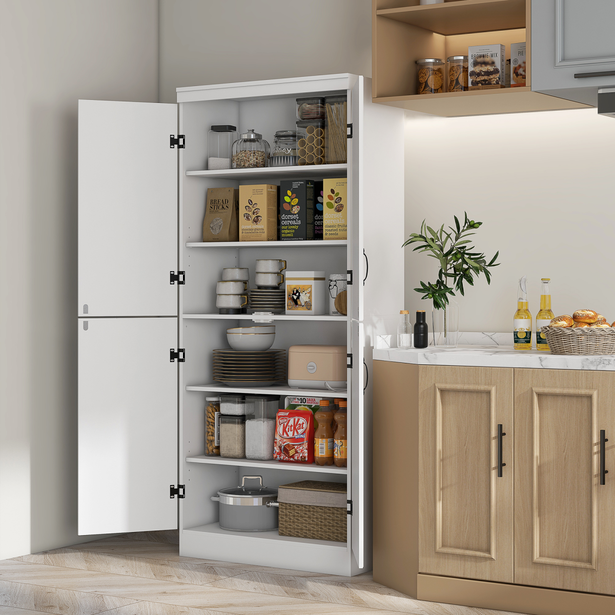 cortex-london-windsor-white-four-door-kitchen-cabinet-with-shelves