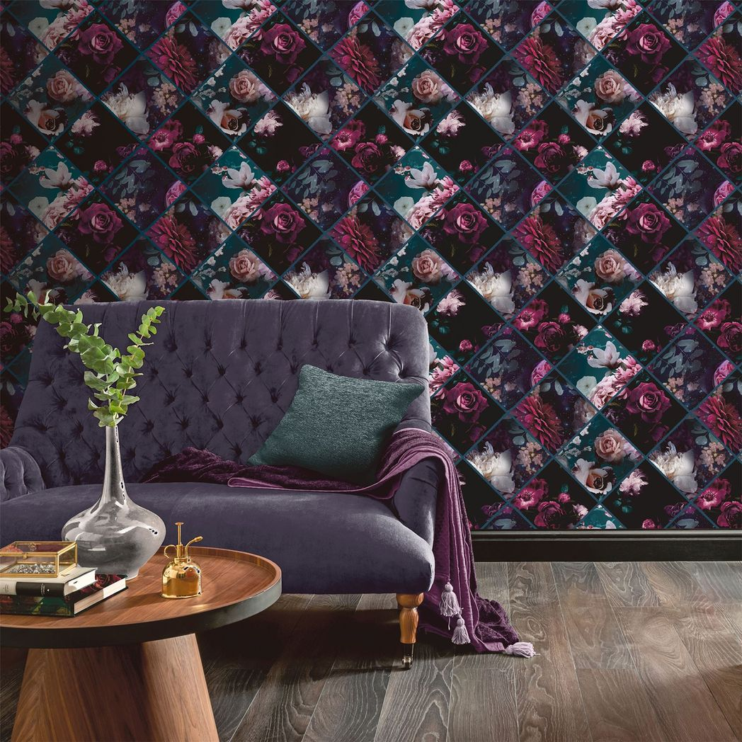 cortex-london-windsor-floral-collage-plum-teal-sw12