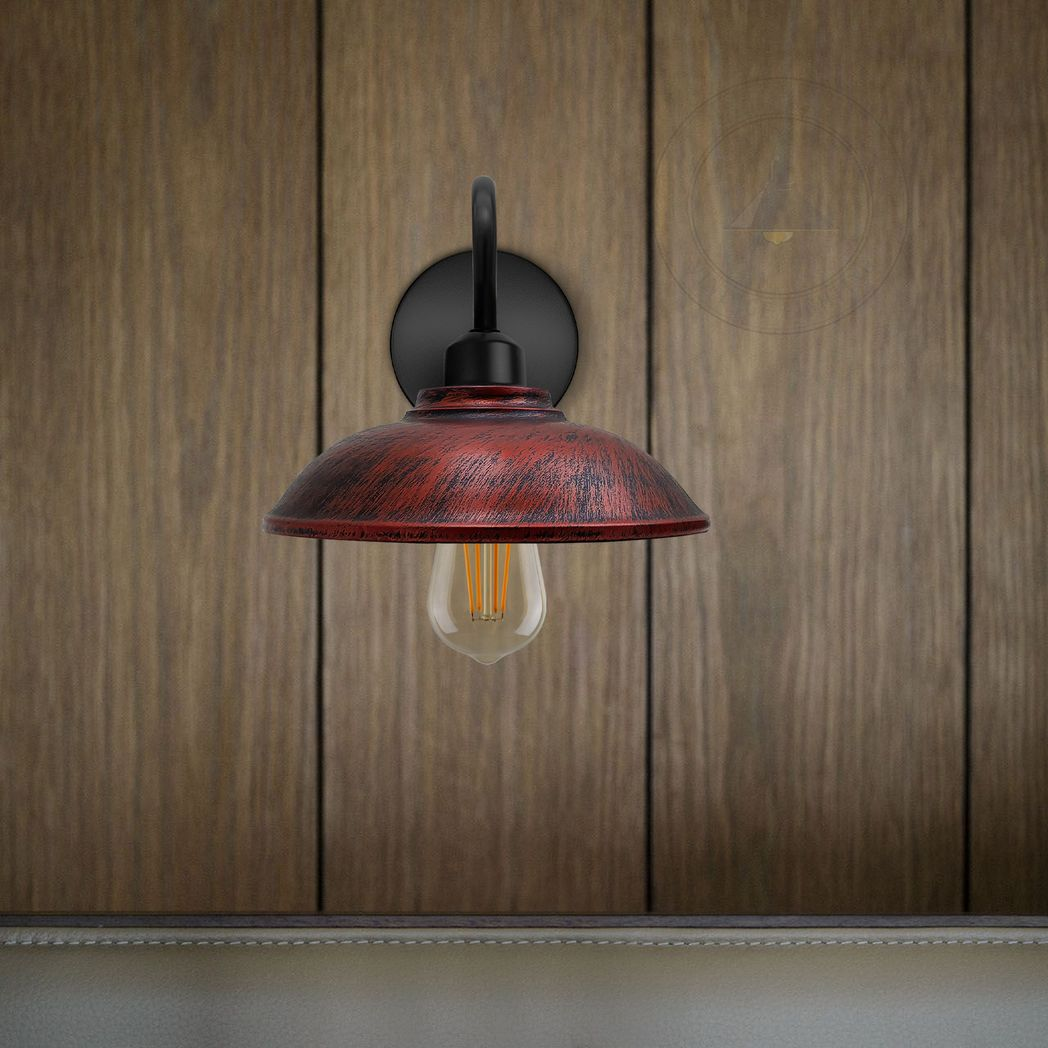 cortex-london-york-rustic-red-wall-light-e27-metal-hemisphere-shade
