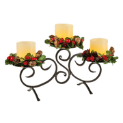 LED Candle Set with Metal Stand