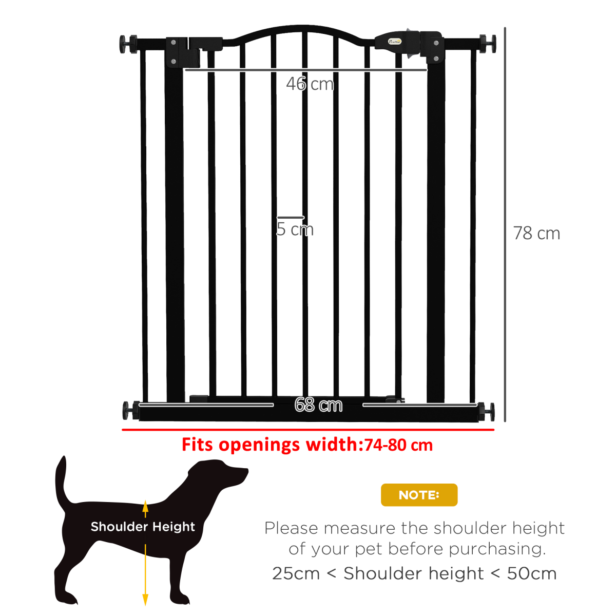 cortex-london-windsor-auto-close-adjustable-metal-pet-gate-black