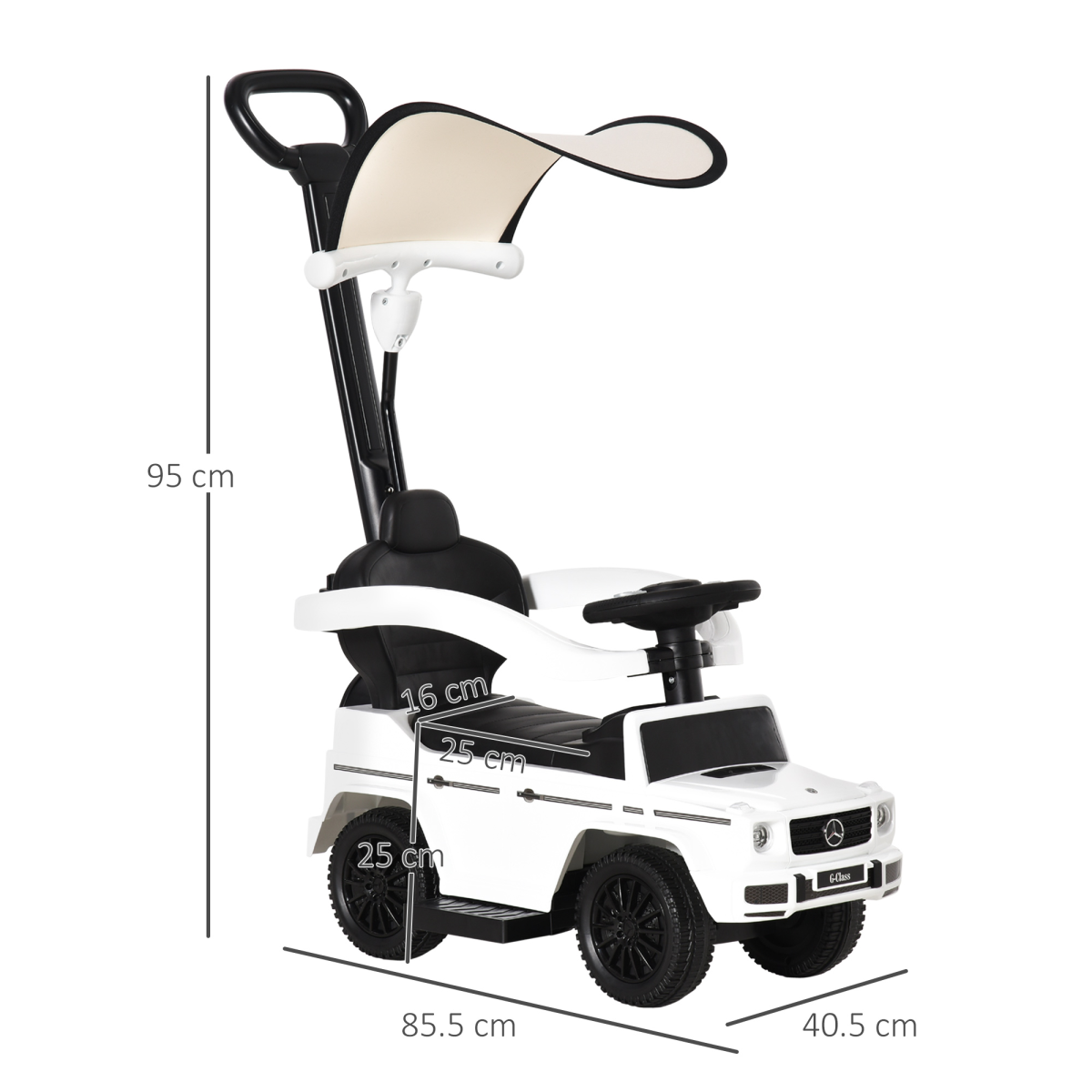 cortex-london-windsor-mercedes-benz-g350-white-ride-on-slider-stroller-kids-vehicle