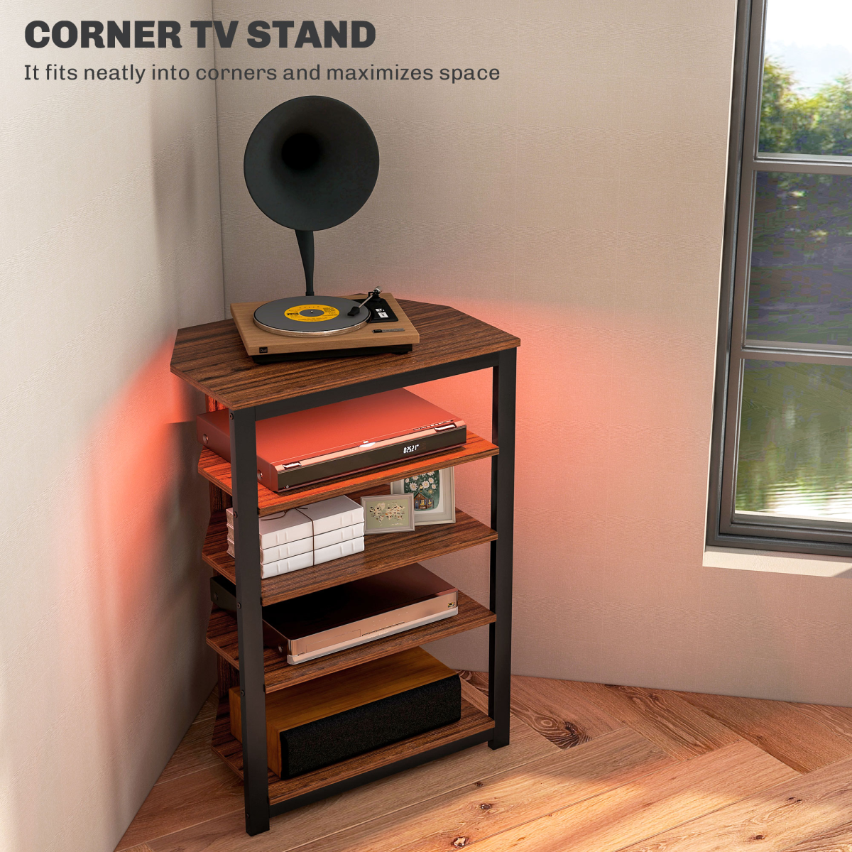cortex-london-york-corner-rgb-led-tv-stand-four-tier-brown-wood-effect