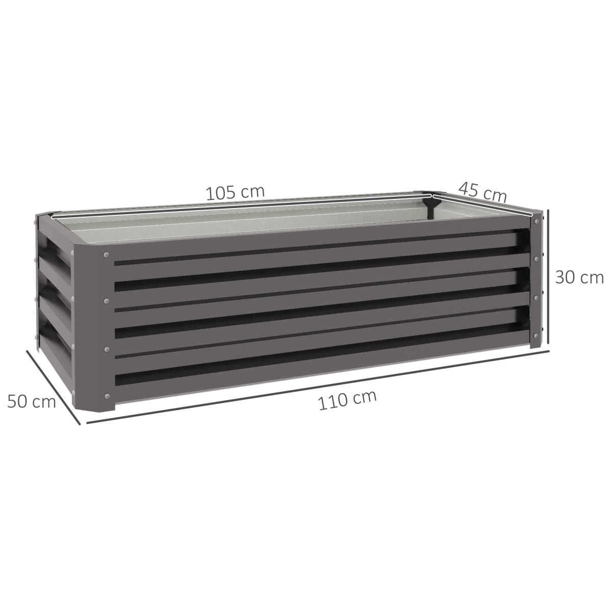 cortex-london-york-galvanised-steel-raised-garden-planter-set-dark-grey