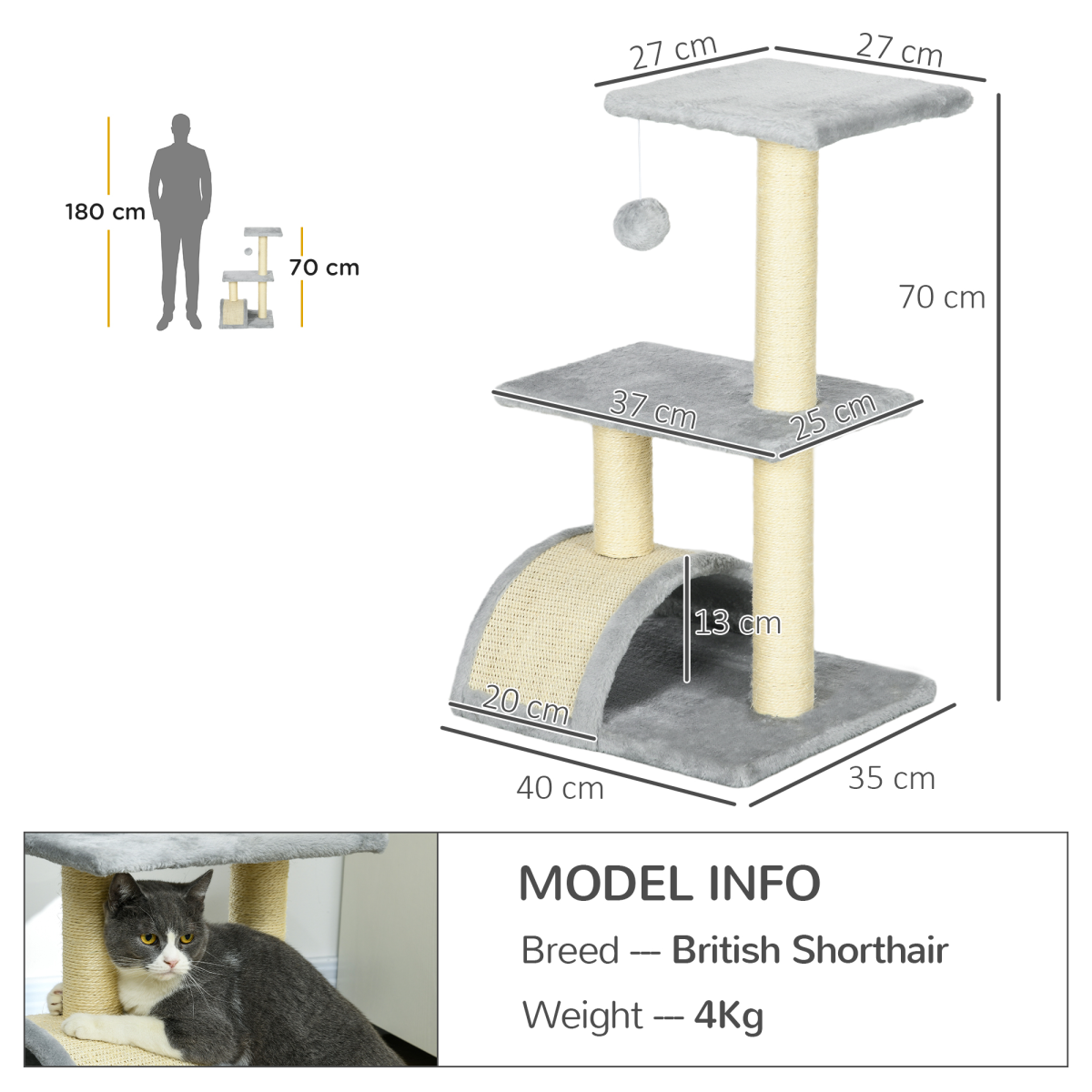 cortex-london-york-cat-tree-climbing-tower-72cm-light-grey-sisal-scratching-post