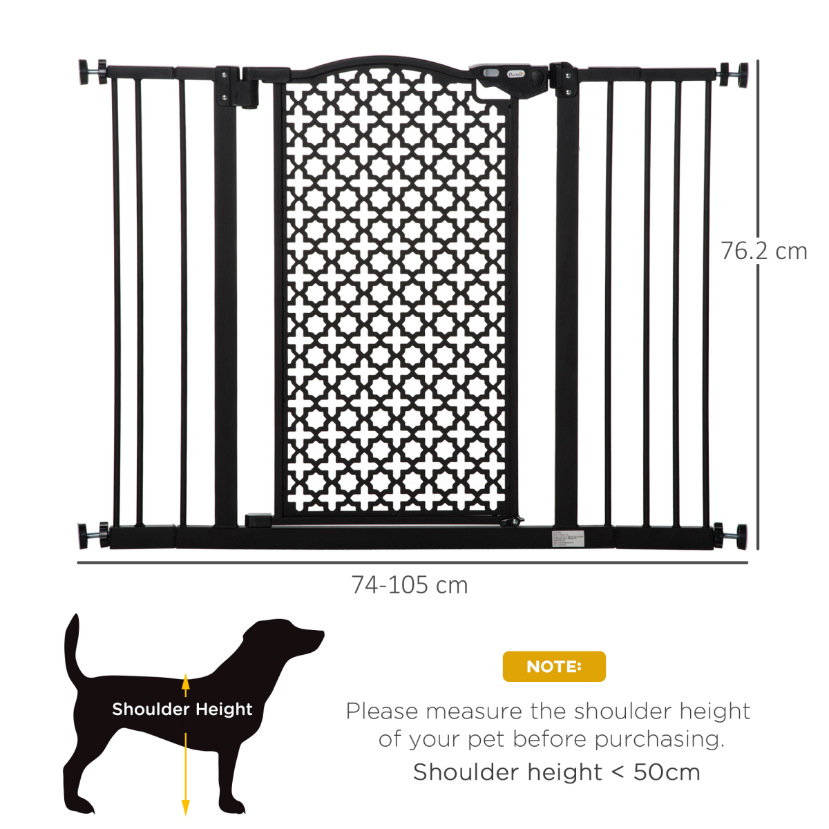 cortex-london-york-pet-safety-gate-74-105-cm-black-pawhut