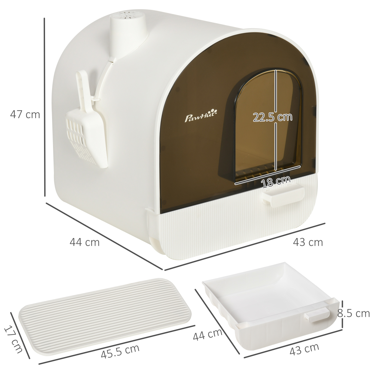 cortex-london-windsor-hooded-cat-litter-tray-white-pp-scoop-filter-flap-door