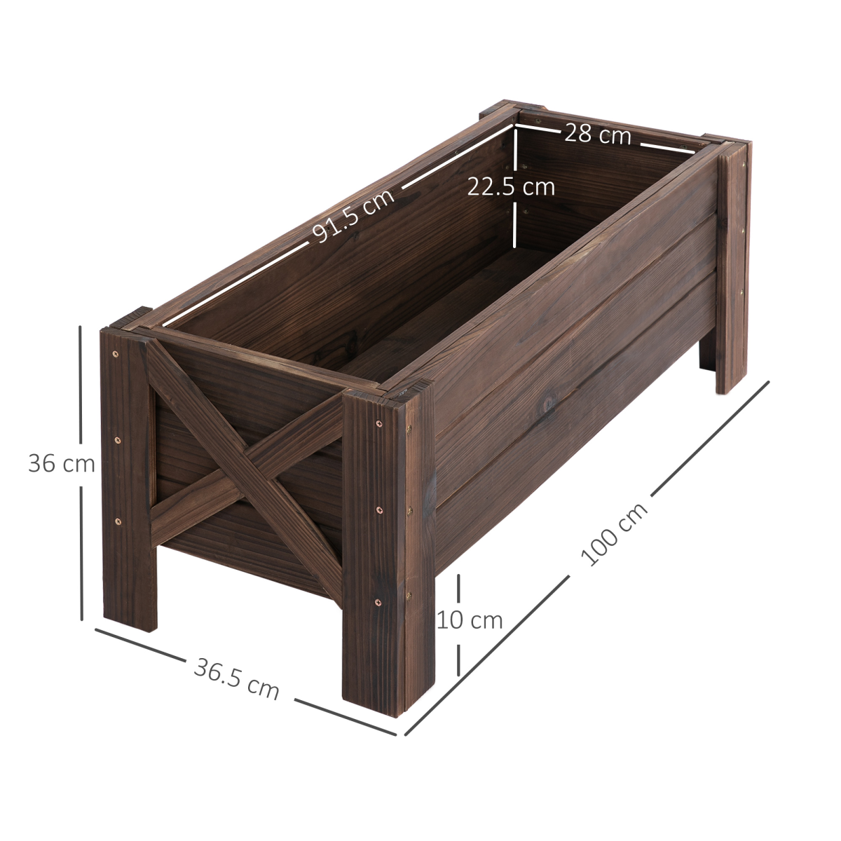 cortex-london-windsor-wooden-raised-garden-planter-100cm