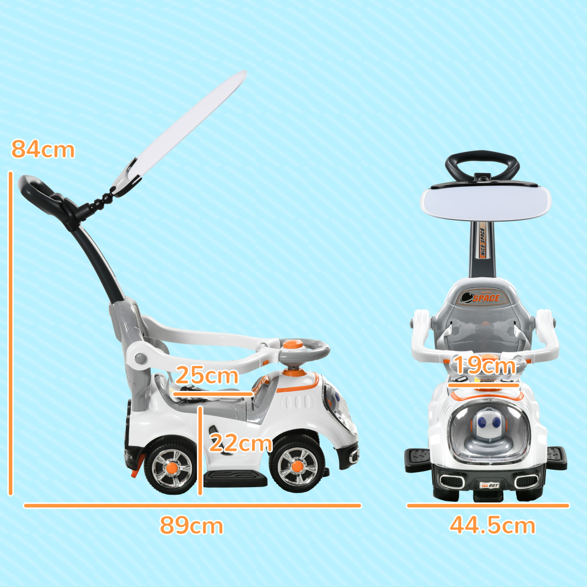 cortex-london-windsor-robot-3-in-1-ride-on-push-car-white