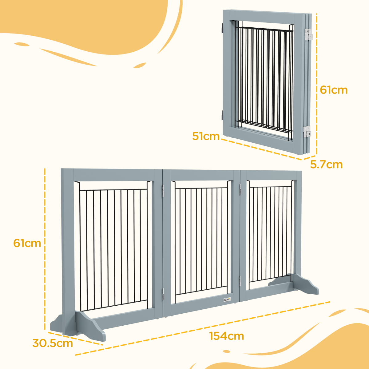 cortex-london-windsor-foldable-wooden-pet-gate-three-panel-grey