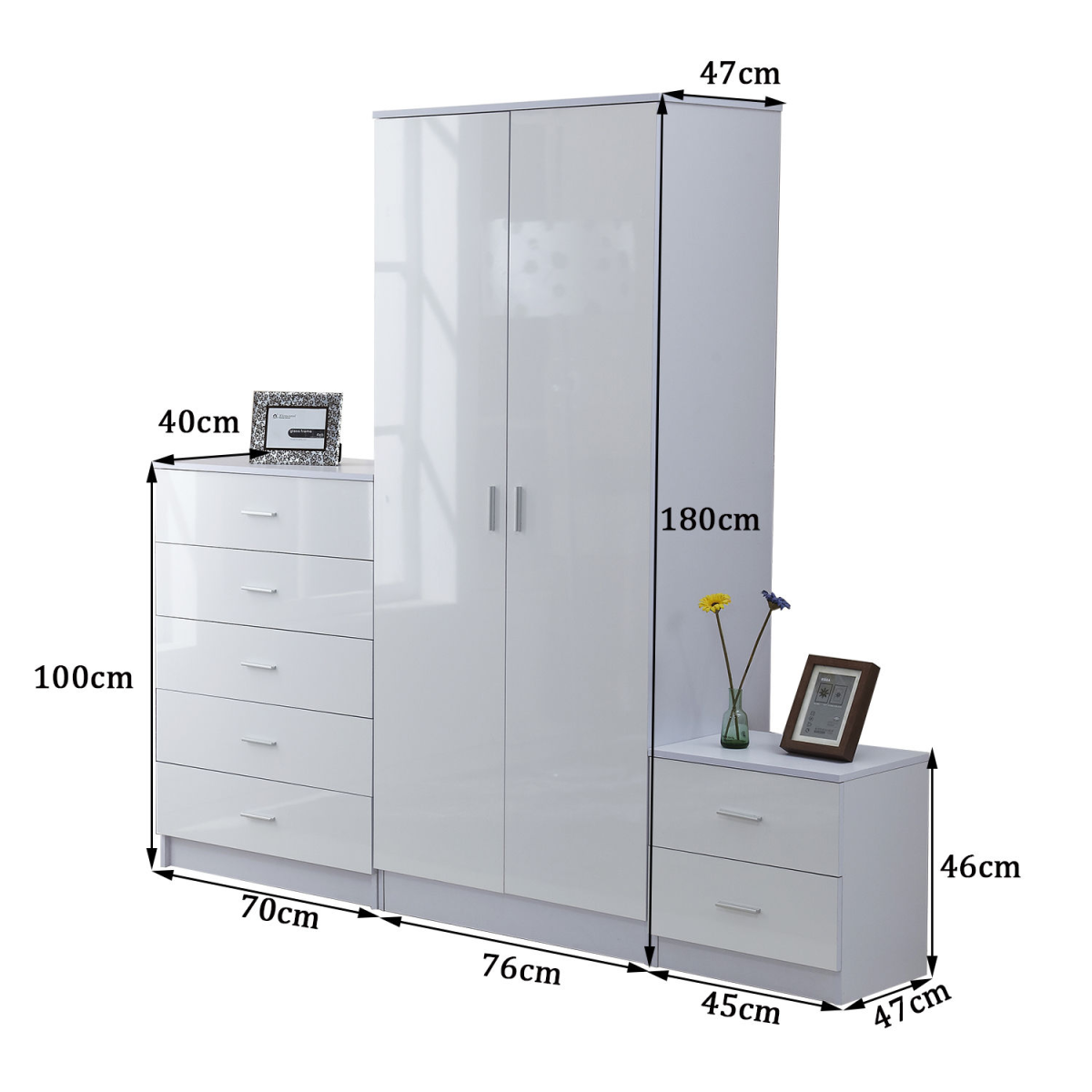 cortex-london-windsor-white-high-gloss-wardrobe-chest-bedside-set