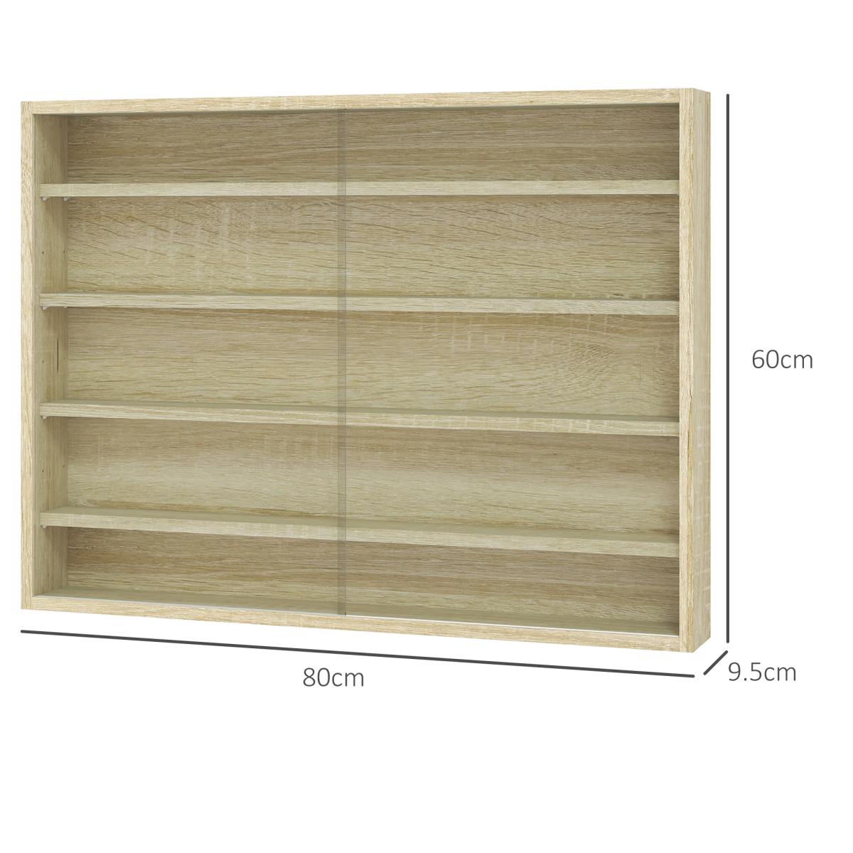 cortex-london-york-oak-five-tier-wall-display-shelf-cabinet-glass-doors