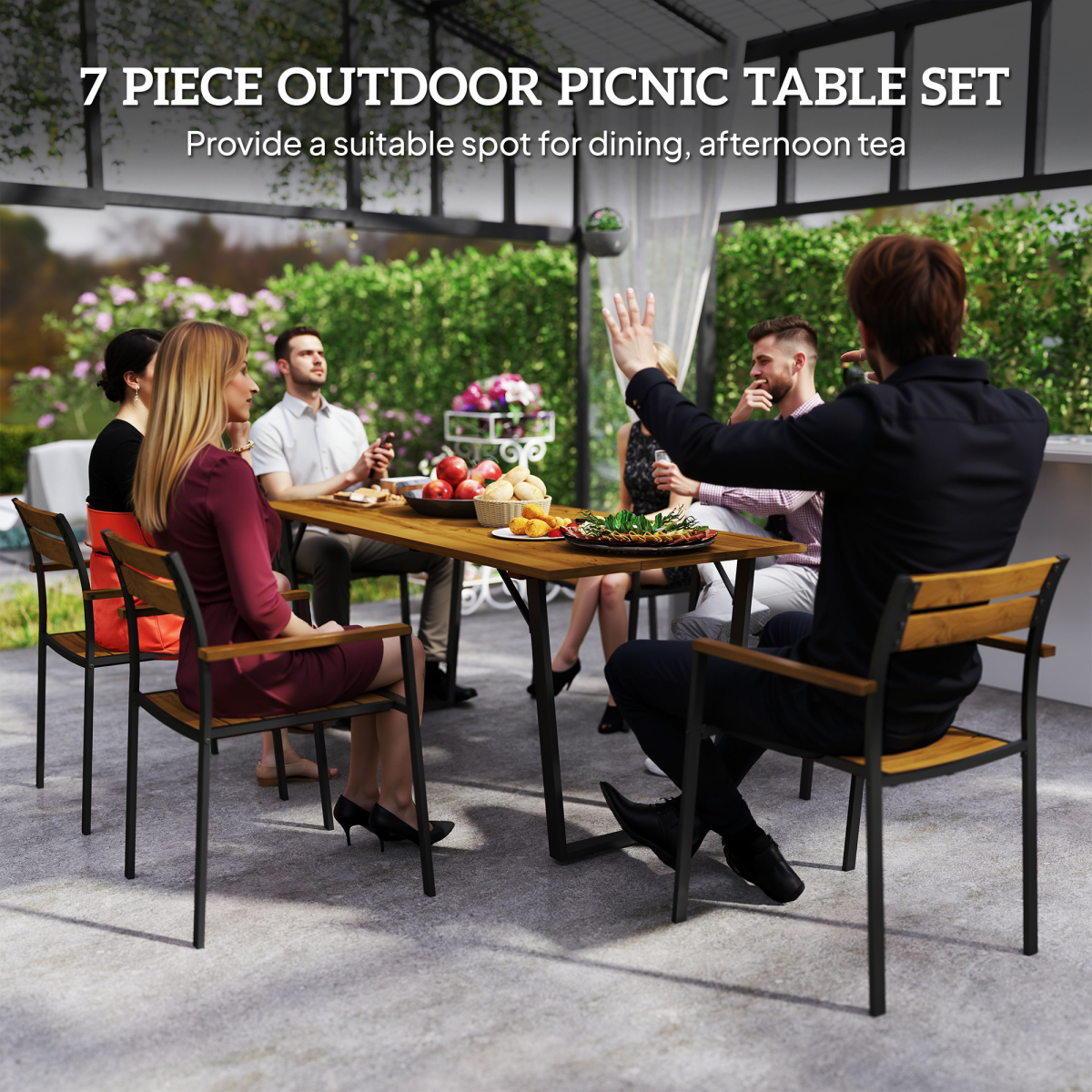 cortex-london-windsor-garden-dining-set-table-6-stackable-chairs-brown