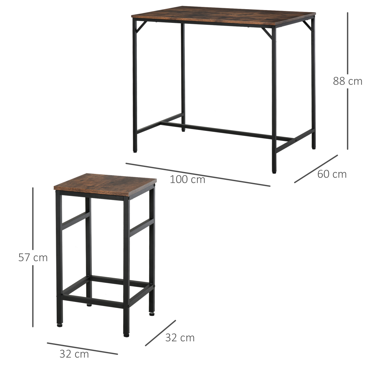 cortex-london-bristol-industrial-dining-bar-table-four-stools-black-brown