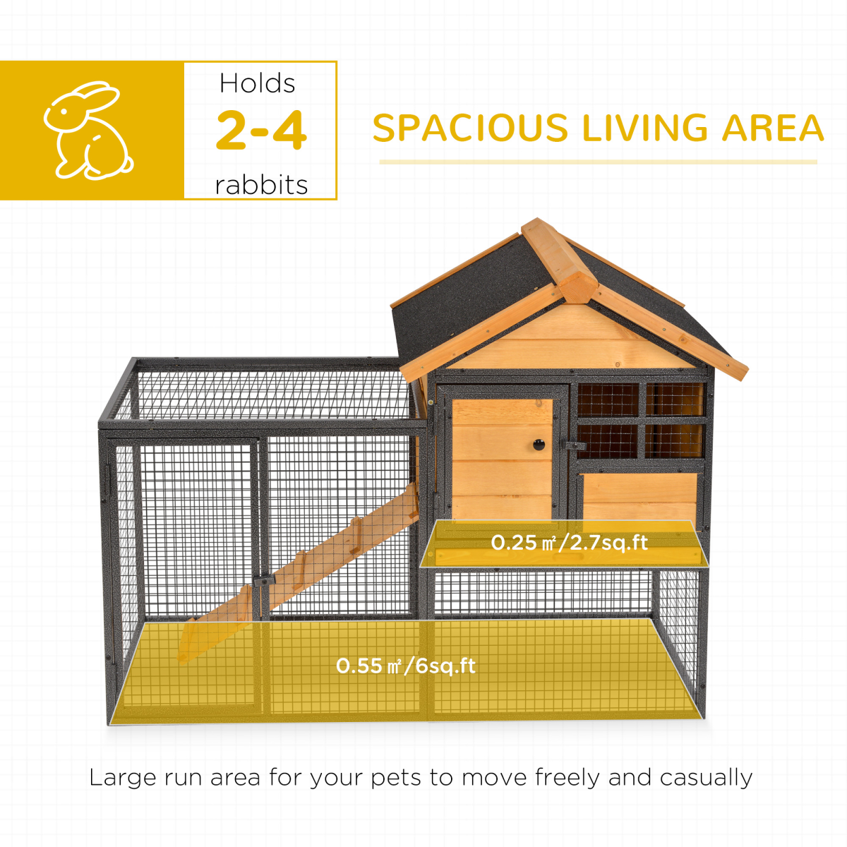 cortex-london-windsor-rabbit-hutch-outdoor-fir-wood-metal-light-yellow-black