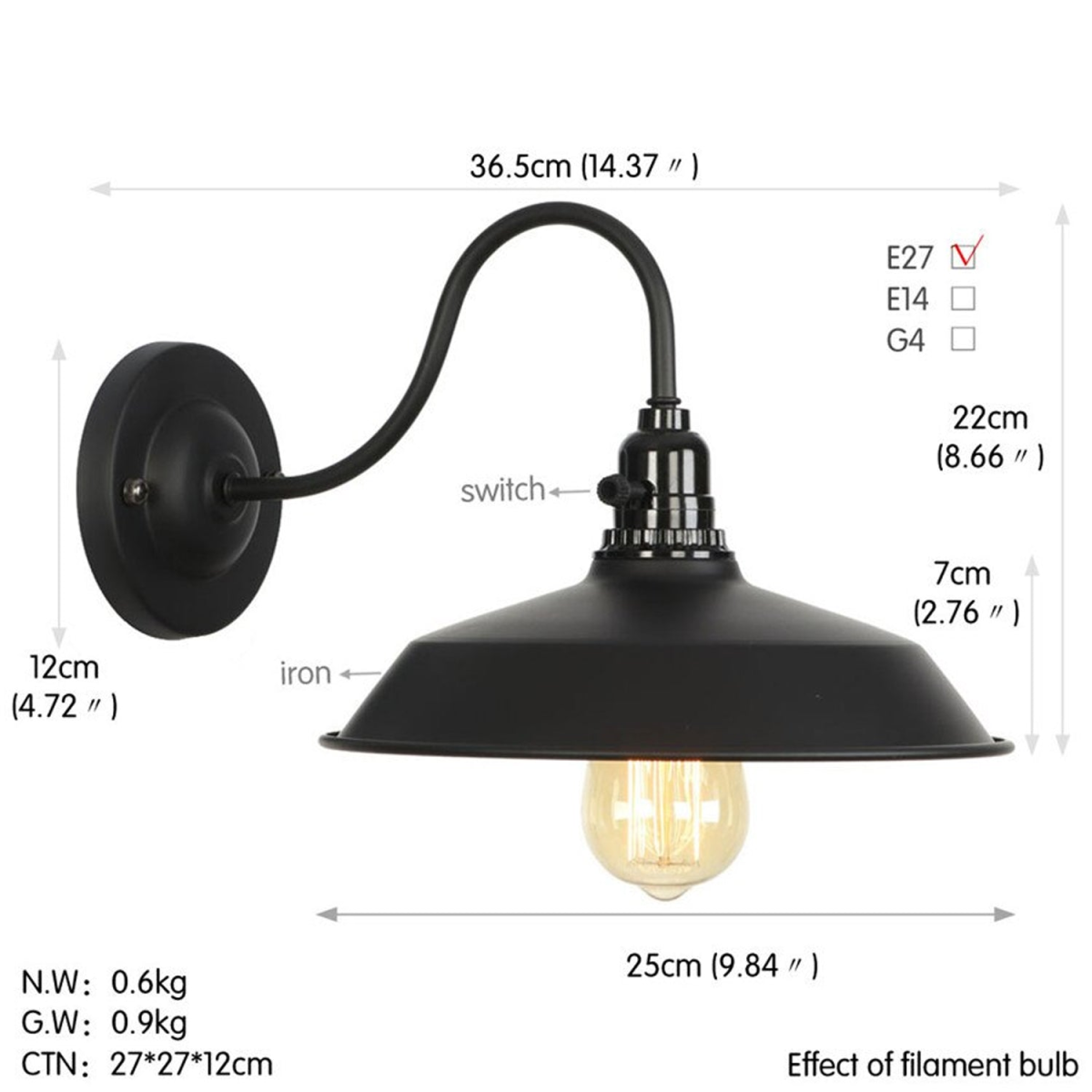 cortex-london-york-modern-black-wall-light-cage-e27-iron