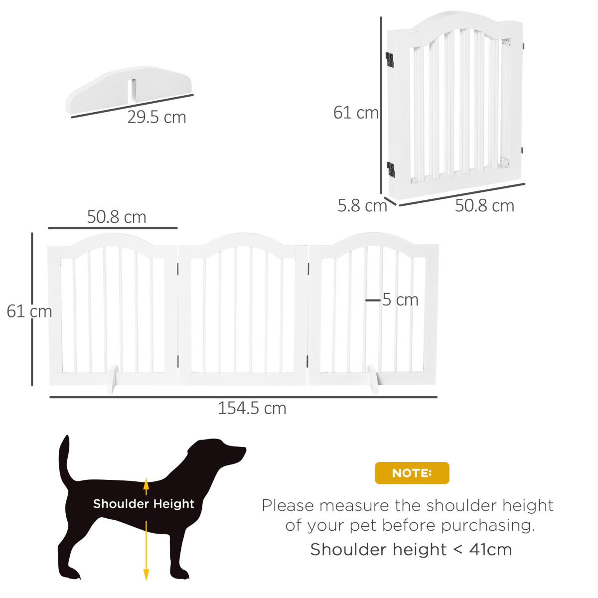cortex-london-windsor-three-panel-freestanding-dog-gate-solid-wood-black-finish-support-feet