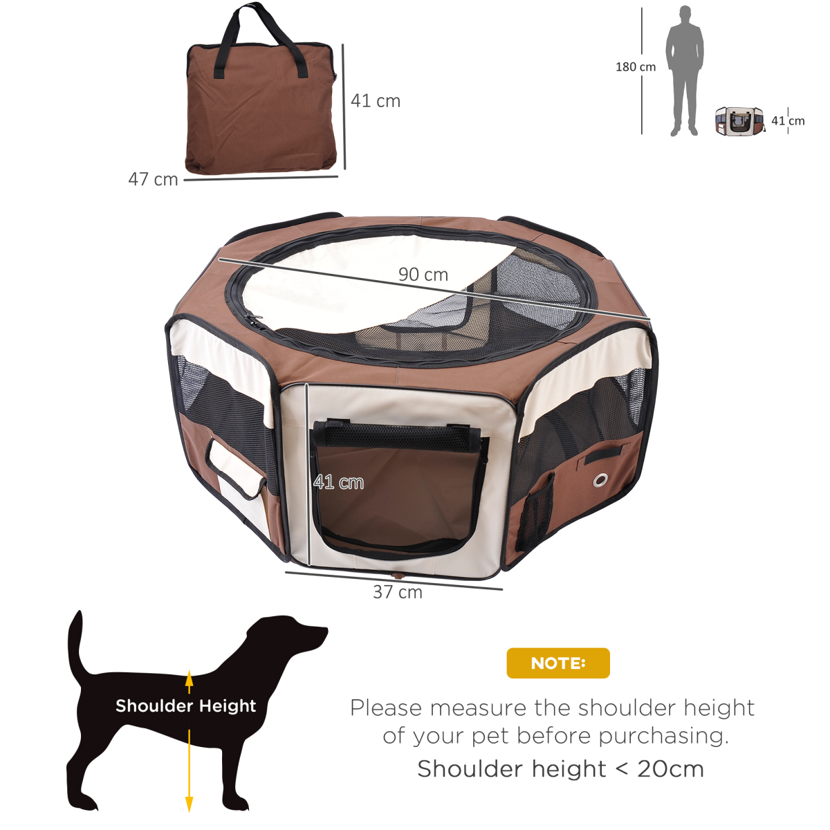 cortex-london-windsor-small-pet-playpen-brown-cream-pawhut