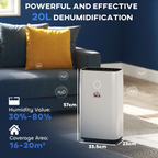 20L/Day 4000ML Portable Quiet Dehumidifier Home Laundry Room Electric Moisture