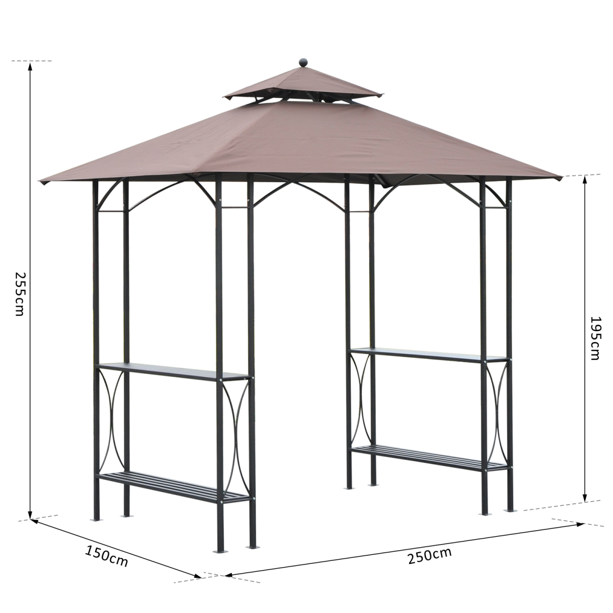 cortex-london-windsor-bbq-canopy-gazebo-25x15m-rust-resistant-metal-frame