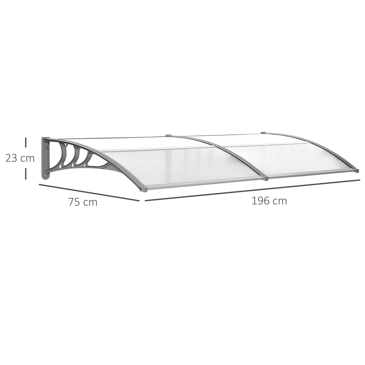 cortex-london-windsor-clear-polycarbonate-door-canopy-outdoor-rain-shelter