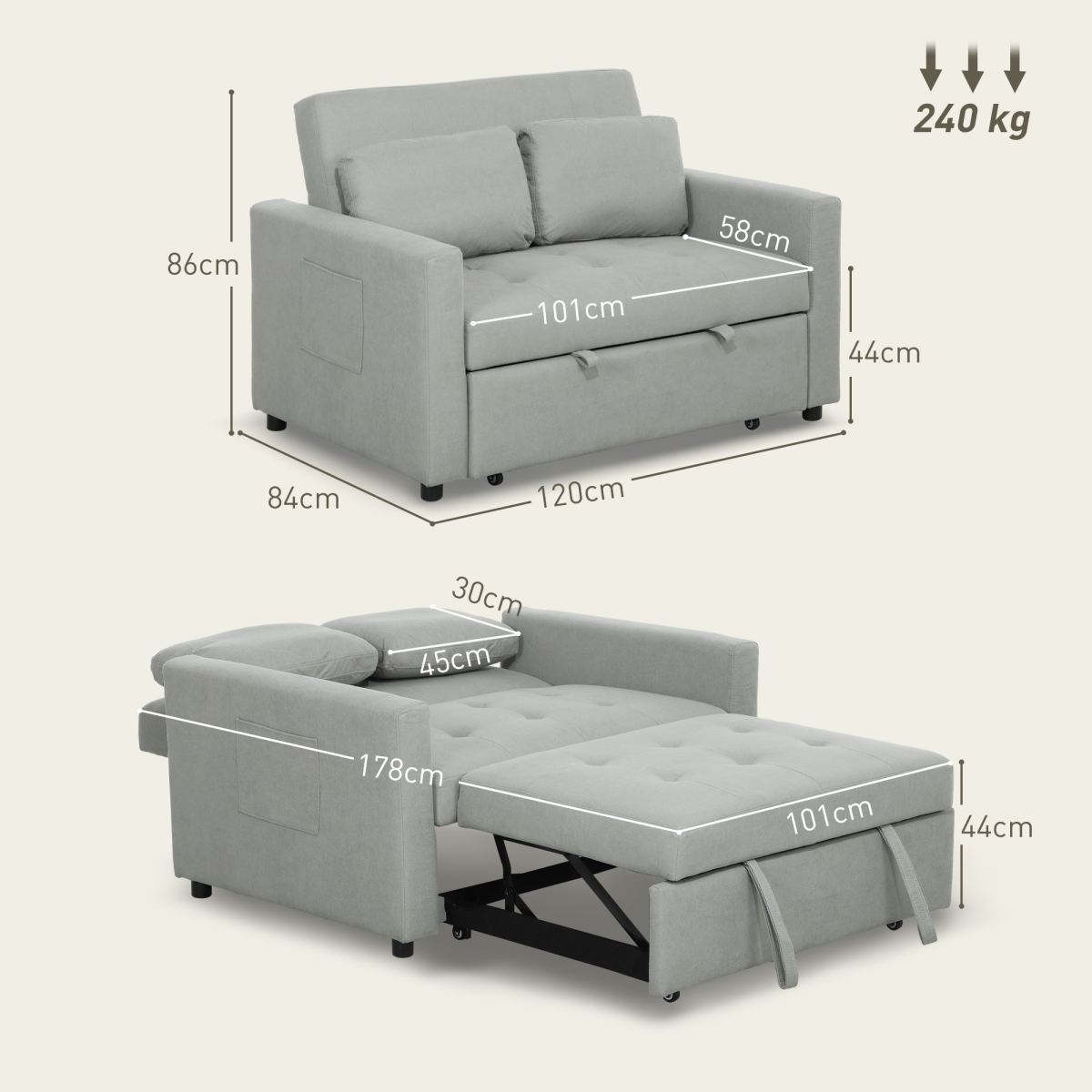cortex-london-windsor-velvet-two-seater-sofa-bed-grey