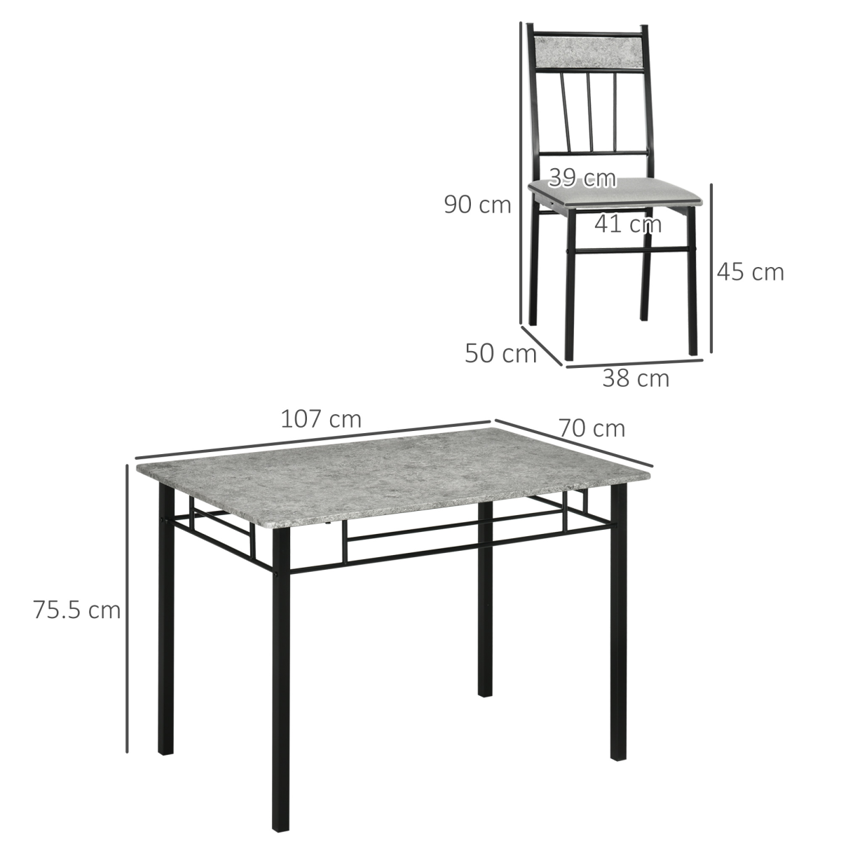 cortex-london-york-five-piece-marble-effect-dining-set-four-chairs