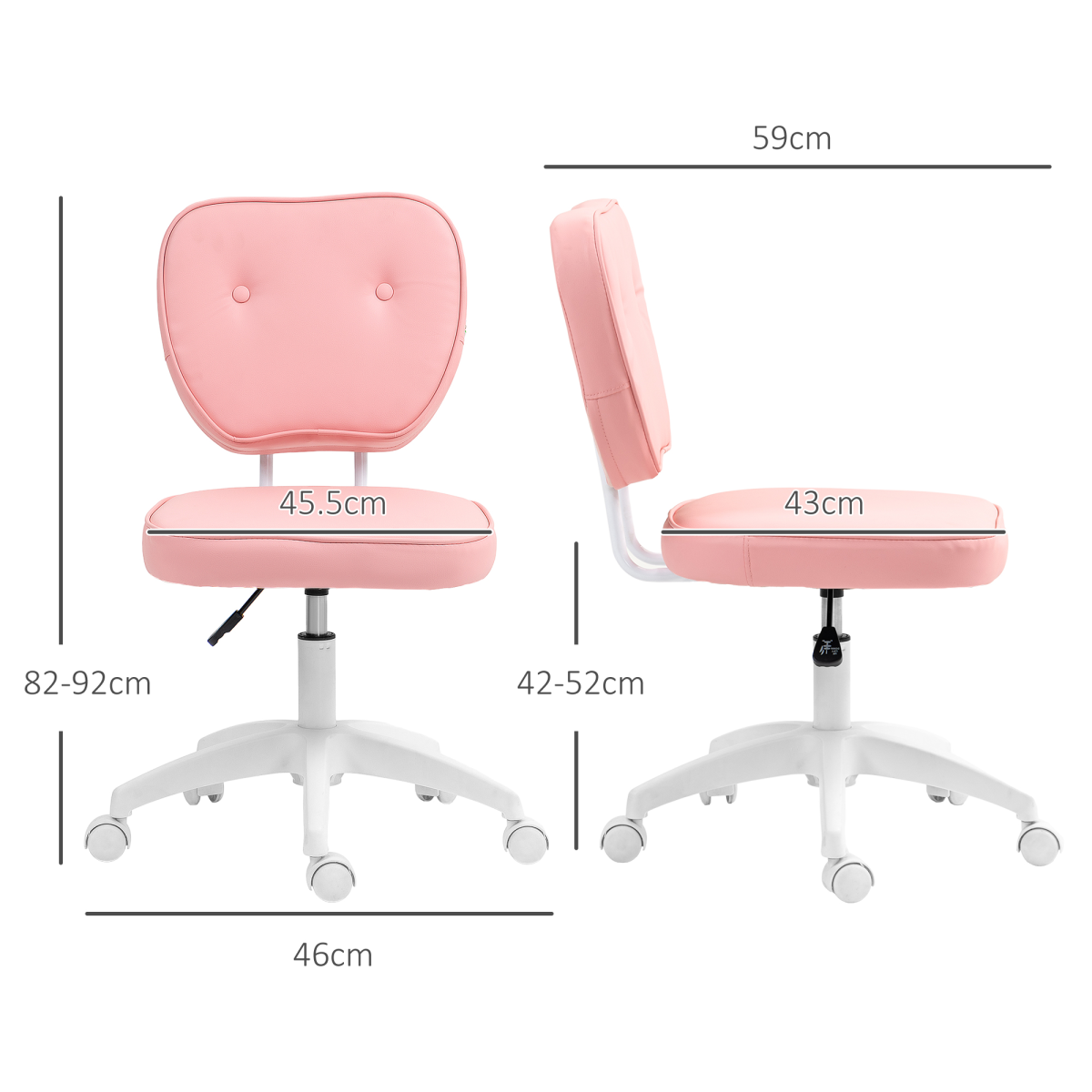 cortex-london-windsor-pink-faux-leather-swivel-chair
