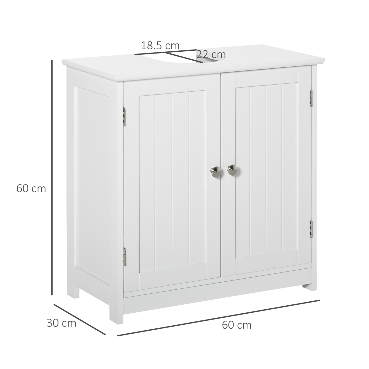cortex-london-kleankin-60x60cm-white-under-sink-storage-cabinet-adjustable-shelf-drain-hole