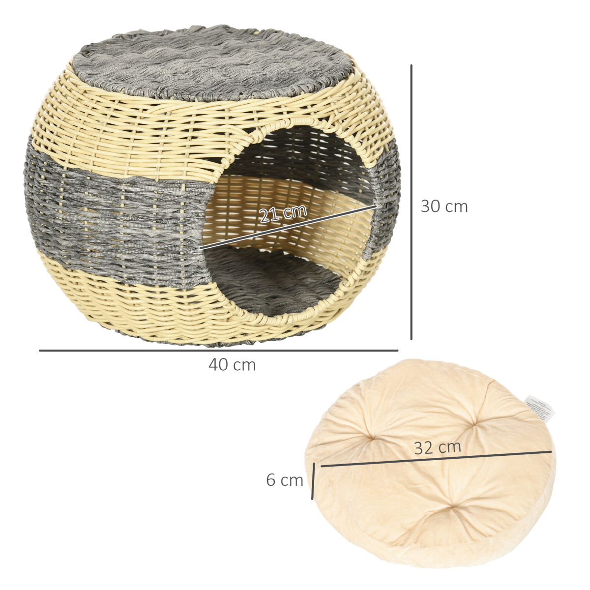 cortex-london-windsor-rattan-raised-cat-bed-soft-cushion-40-x-30cm