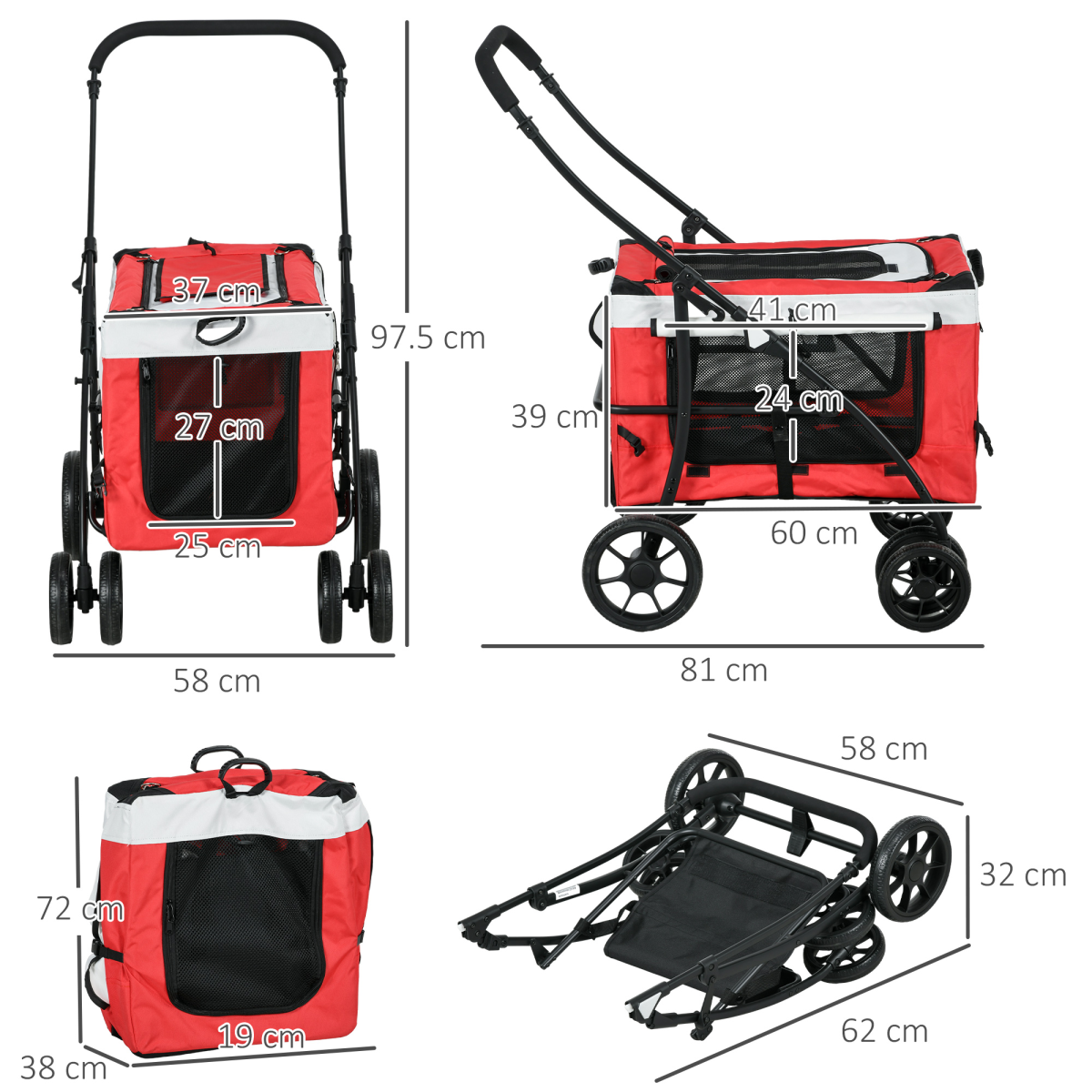 cortex-london-windsor-pawhut-foldable-pet-stroller-red