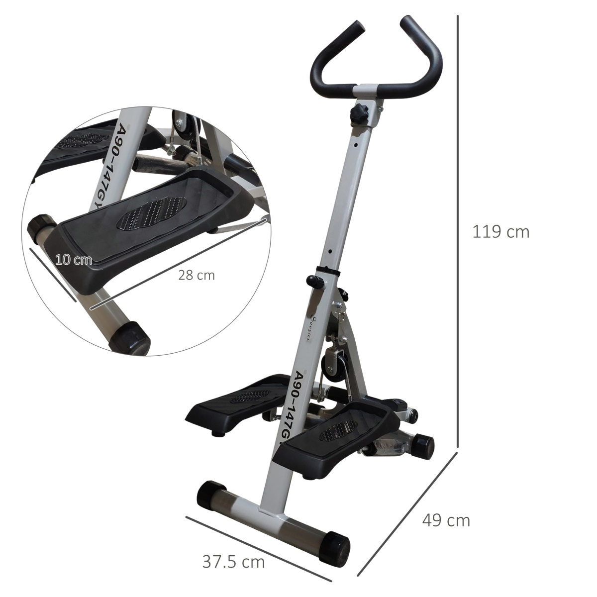 cortex-london-windsor-foldable-stepper-machine-handlebar-lcd-display-grey