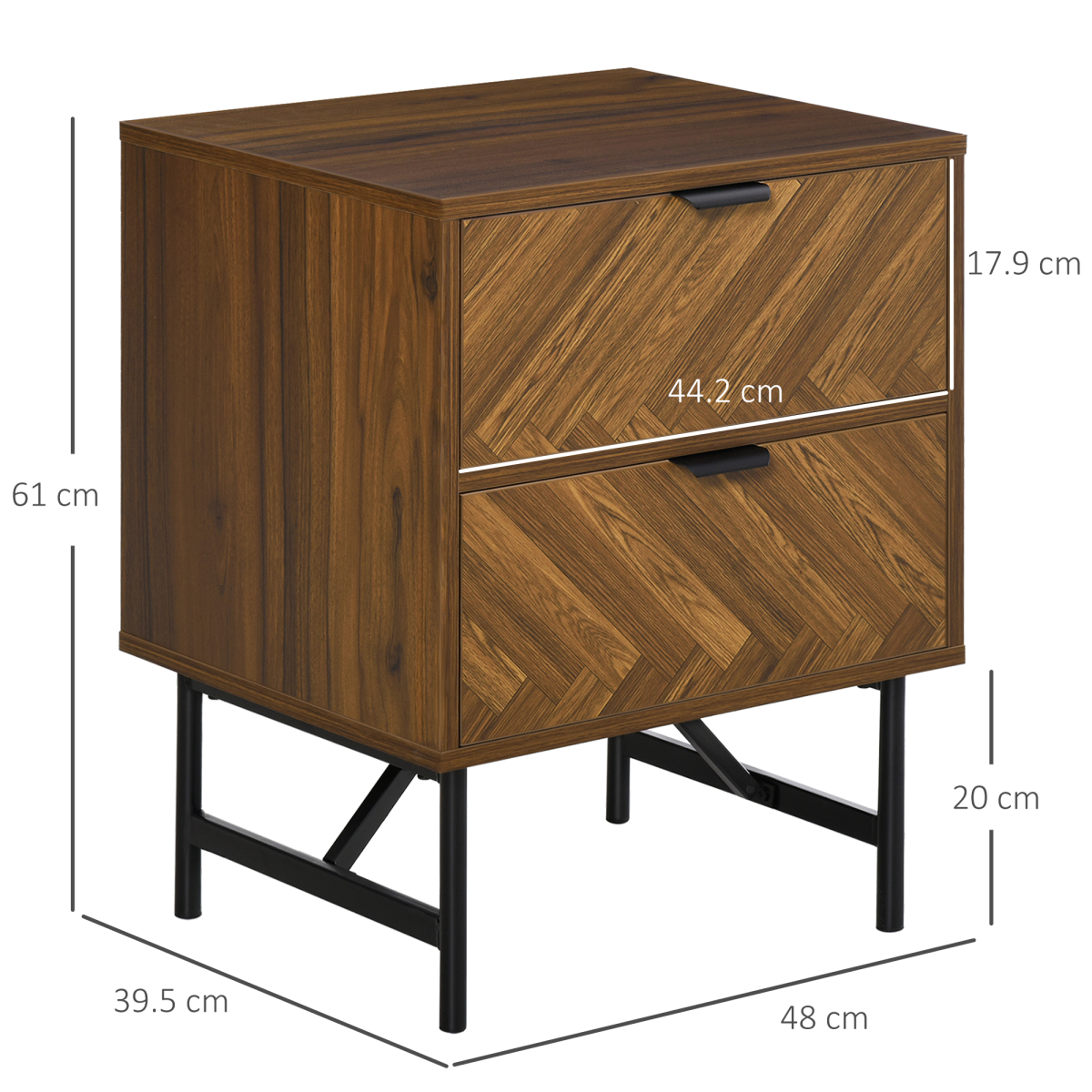 cortex-london-windsor-walnut-herringbone-two-drawer-side-cabinet