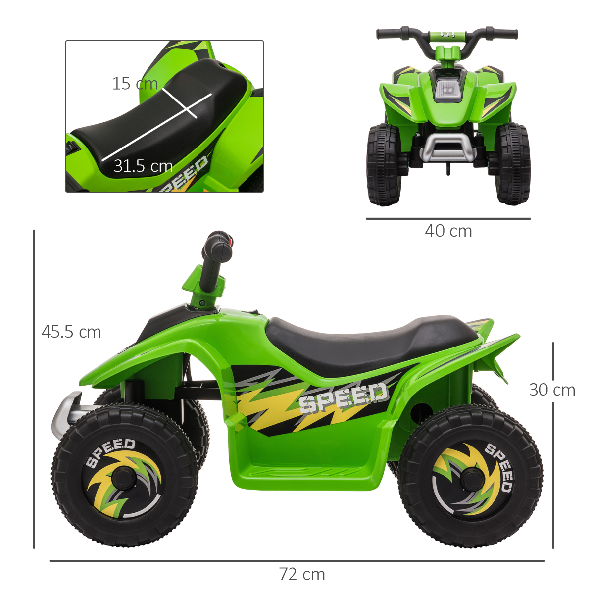cortex-london-windsor-green-6v-kids-electric-ride-on-car