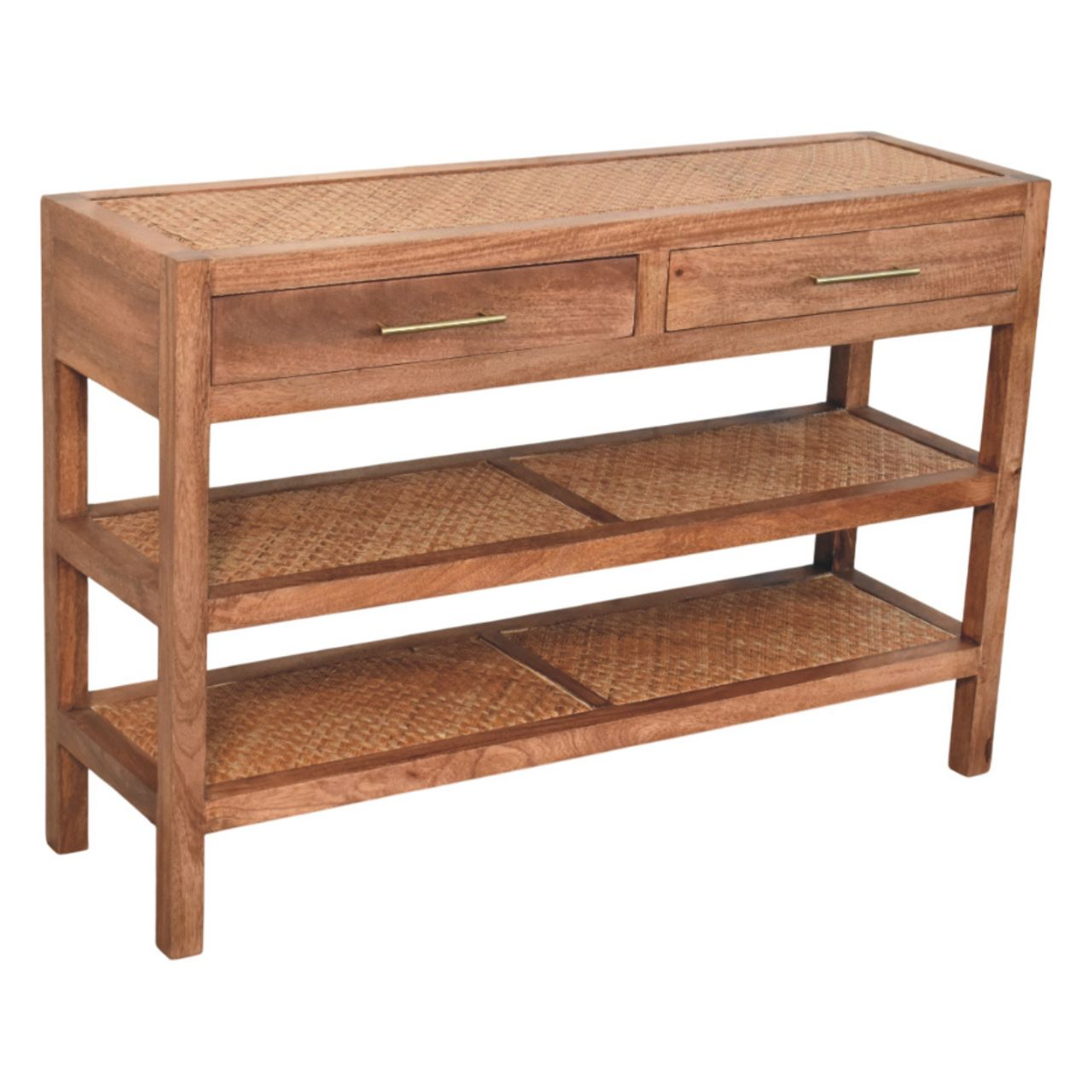 cortex-london-kensington-saffron-rattan-console-two-drawers-two-shelves-solid-mango-wood-honey-caramel